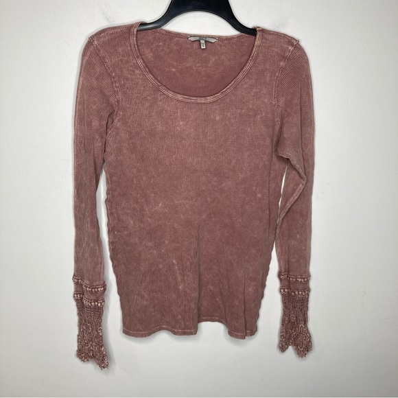 BKE acid wash waffle Knit top size small - Picture 2 of 9